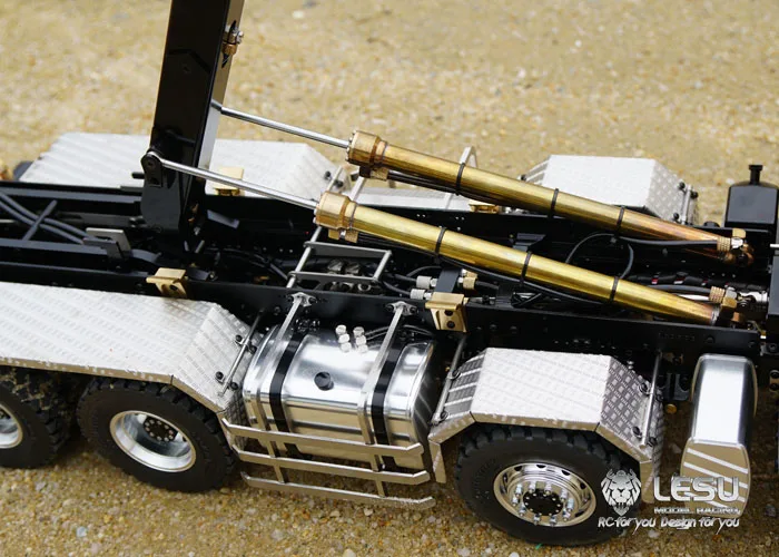 LESU RC малярный самосвал рулон вкл/выкл грузовик 1/14 масштаб MAN TGS 8*8 гидравлический подъемный звук с пультом дистанционного управления краска ing Red