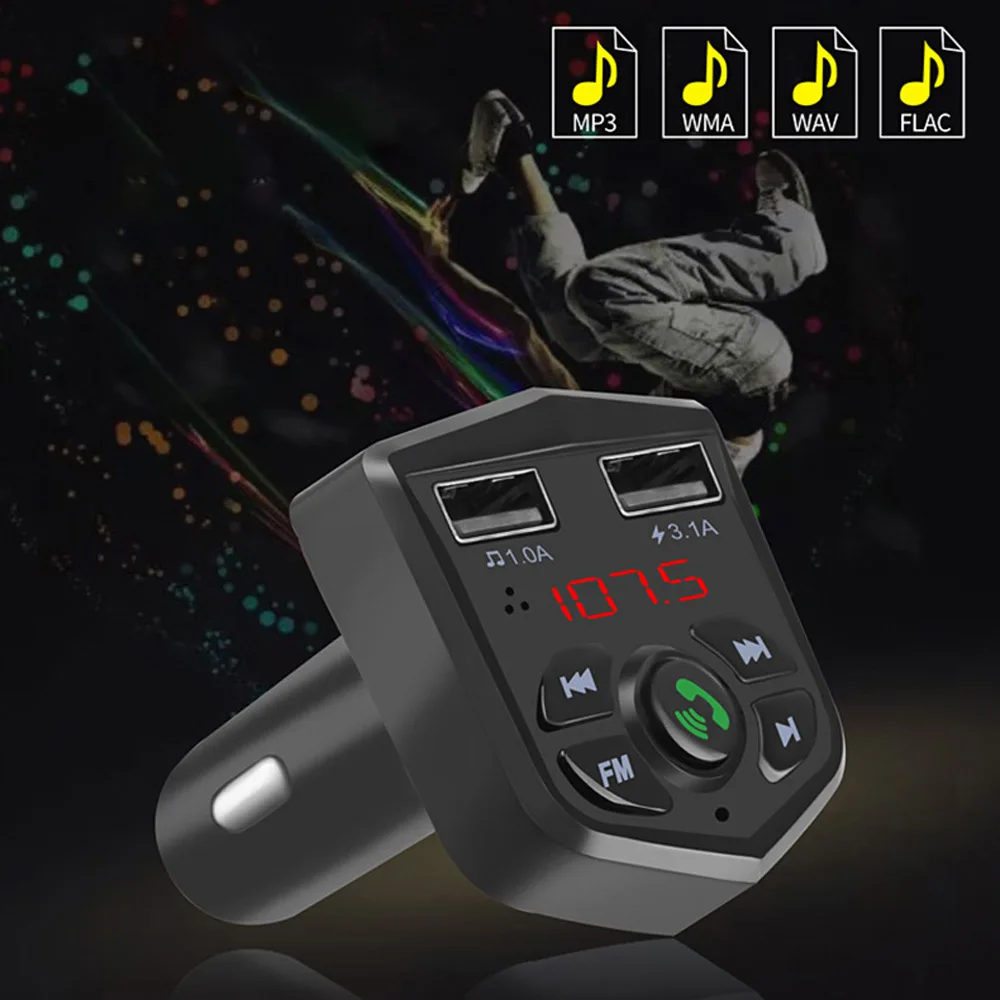10 шт./лот автомобильный fm передатчик Bluetooth MP3 аудио плеер беспроводной комплект