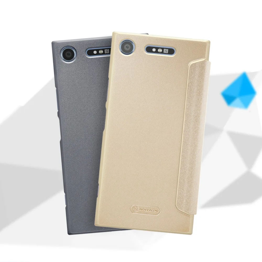 Чехол для sony Xperia XZ1, Блестящий Матовый кожаный флип-чехол NILLKIN, роскошный кожаный чехол-крышка для sony Xperia XZ1