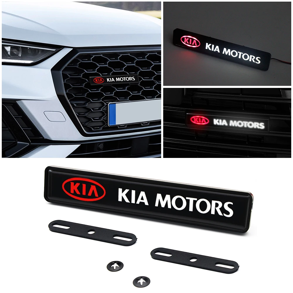 

Car Sticker Front Hood Grille Emblem LED Decorative Light For Kia Sportage Ceed Rio 3 4 Picanto Car Accessories Auto Exterior