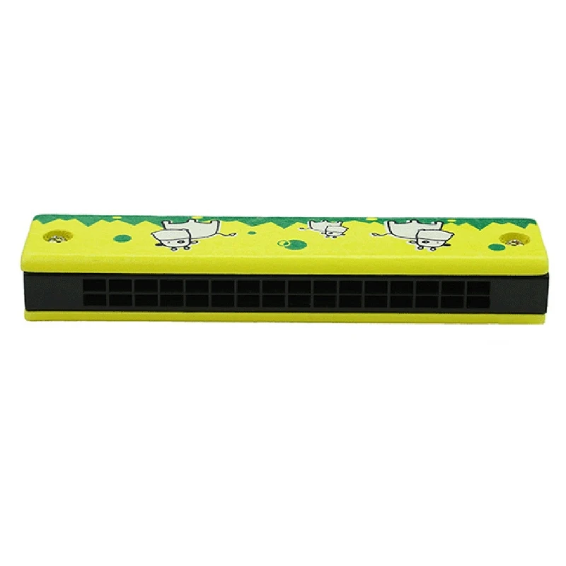 

Double-Row 16 Hole Wooden Color Harmonica for Beginner Students Kids