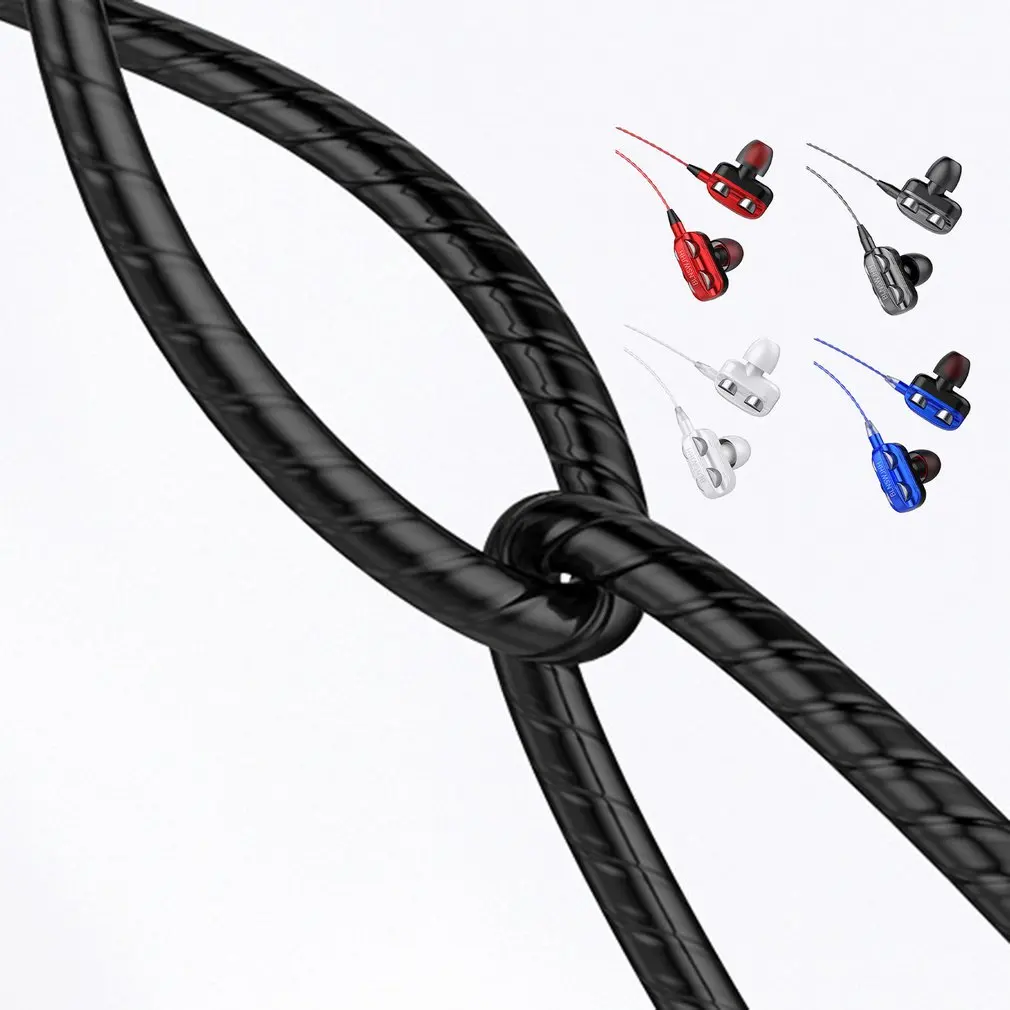 Наушники-вкладыши 3D стерео с двойным драйвером музыкальные наушники сильными