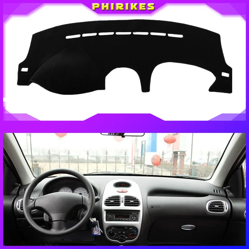 

For Peugeot 206 2004 2005 2006-2008 Dashboard Cover Sun Shade Dash Mat Pad Carpet Car Stickers Interior Accessories