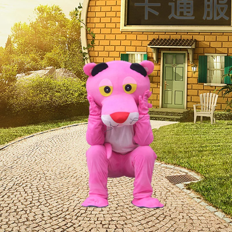 

Naughty Pink Panther walking costume doll stage performance props headdress costume advertising cute clothes