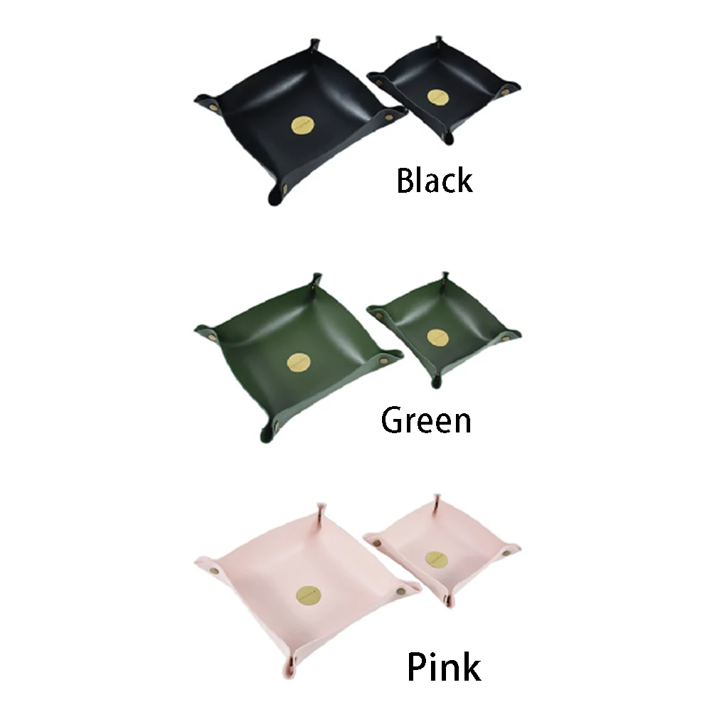 Оригинальный кожаный ящик для хранения складной квадратный лоток креативный