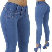 womn jeans vintage skinny buttons women jean spring autumn mom boyfriend pencil pants 2021 new casual blue denim pants oversized