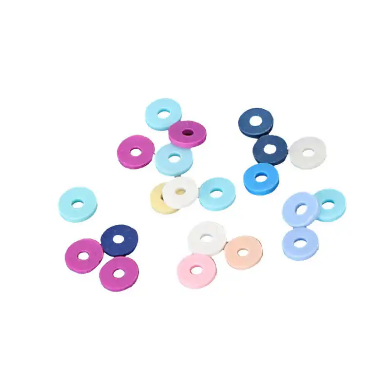 Бусины сделай сам керамические плоские бусины глиняные круглые 14 цветов для