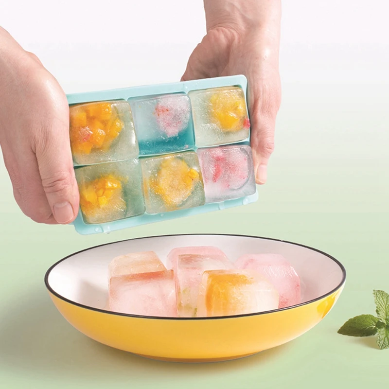 

Ice Cube Tray Honeycomb Ice Cube Mold Food Grade6 Cavity Flexible Silicone Ice Molds For Whiskey Cocktail Kitchen Mold