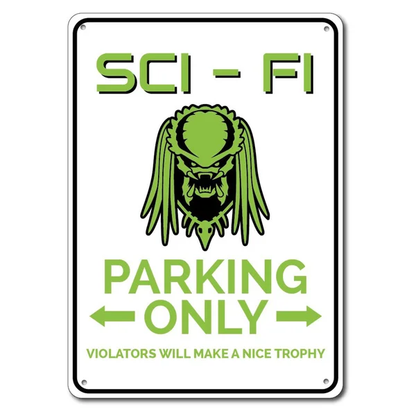 

Sci-Fi Parking Sign Metal Tin Sign Metal Sign,Alien Decor, Alien Lover Gift, Alien Sign, Sci-Fi Decor, Sci-Fi Sign
