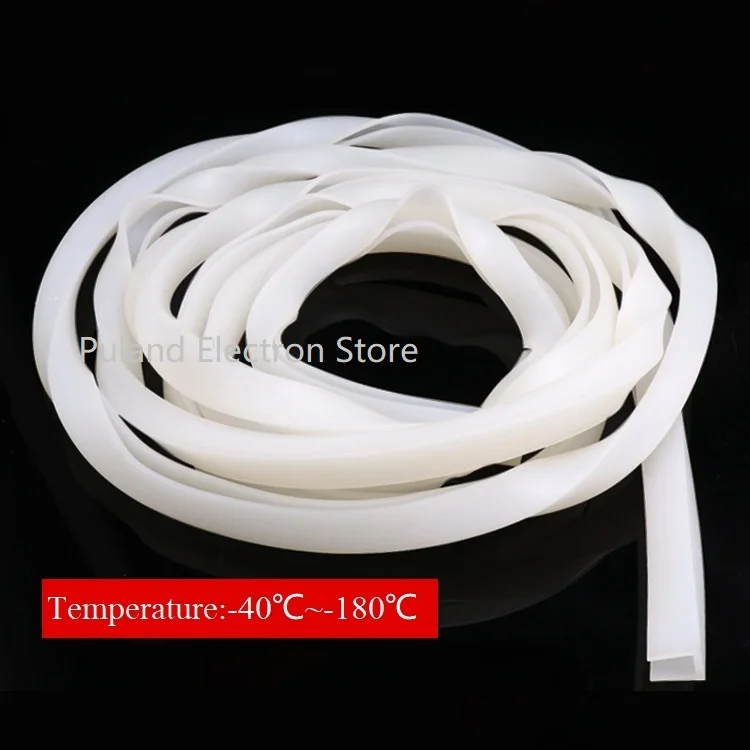 

U Shape Seal Strip 6mm Channel Silicone Rubber Wrap Slid Window Car Door Shower Frameless Glass Edge Weatherstrip Soft Protect