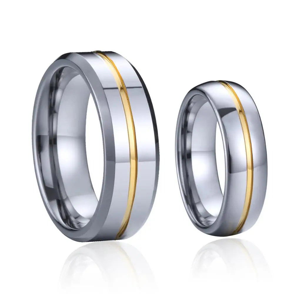 

Classic Tungsten Carbide Ring Color Never Fade Marriage Wedding Bands Rings For Men And Women Couples Lover's Alliance