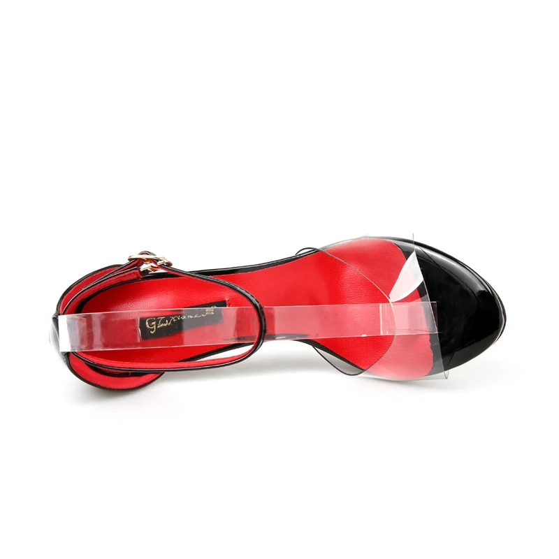 2019 г. Женские летние босоножки на высоком каблуке 10 см и платформе с ремешком