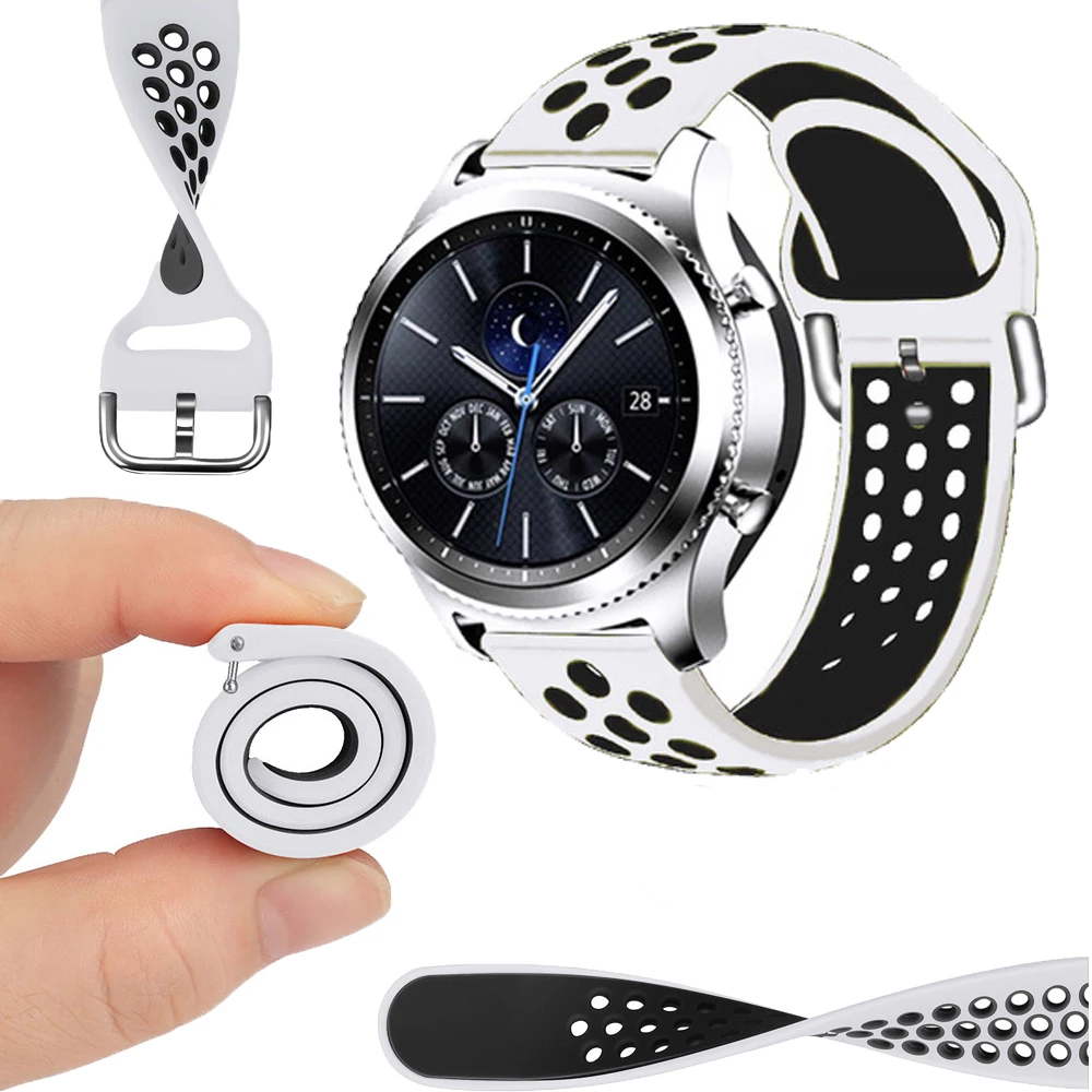 

Hot Silicone Sport Watch Band For Samsung Gear S3/S2/Galaxy watch 46/42 Smart Watch Strap watch Replacement 20/22mm Accessories