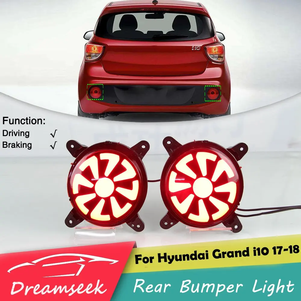 Светодиодный задний бампер светильник для Hyundai Grand i10 i10x 2017 2018 тормоза сигнальная