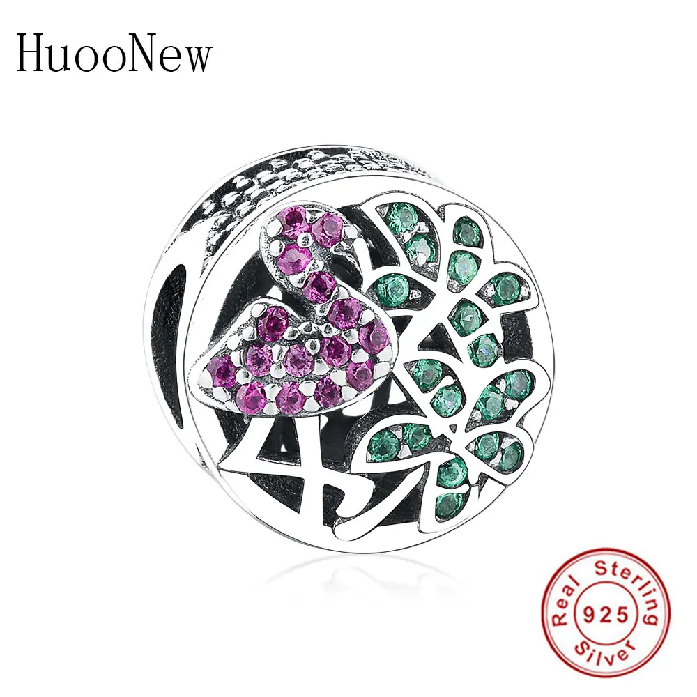 HuooNew подходит оригинальный Пандора Амулеты Браслет с подвесками из