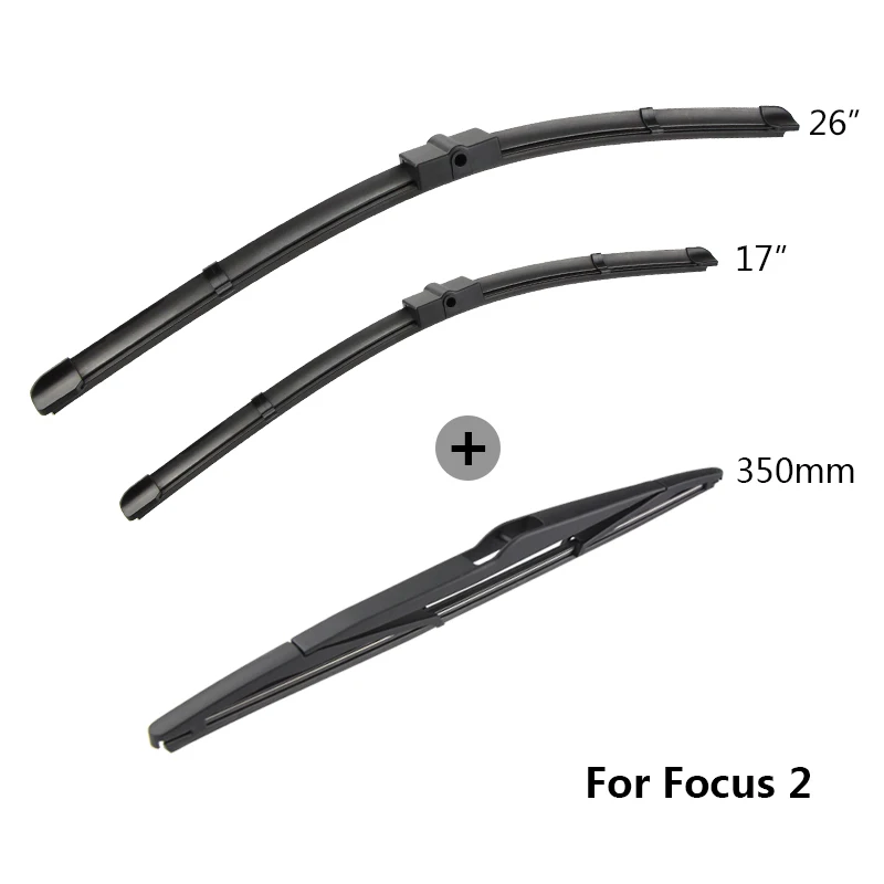 

KAWOO автомобильные щетки стеклоочистителя передние задние щетки стеклоочистителя для Ford Focus 2 хэтчбек 2004-2011 года авто ветровое стекло автомобильные аксессуары