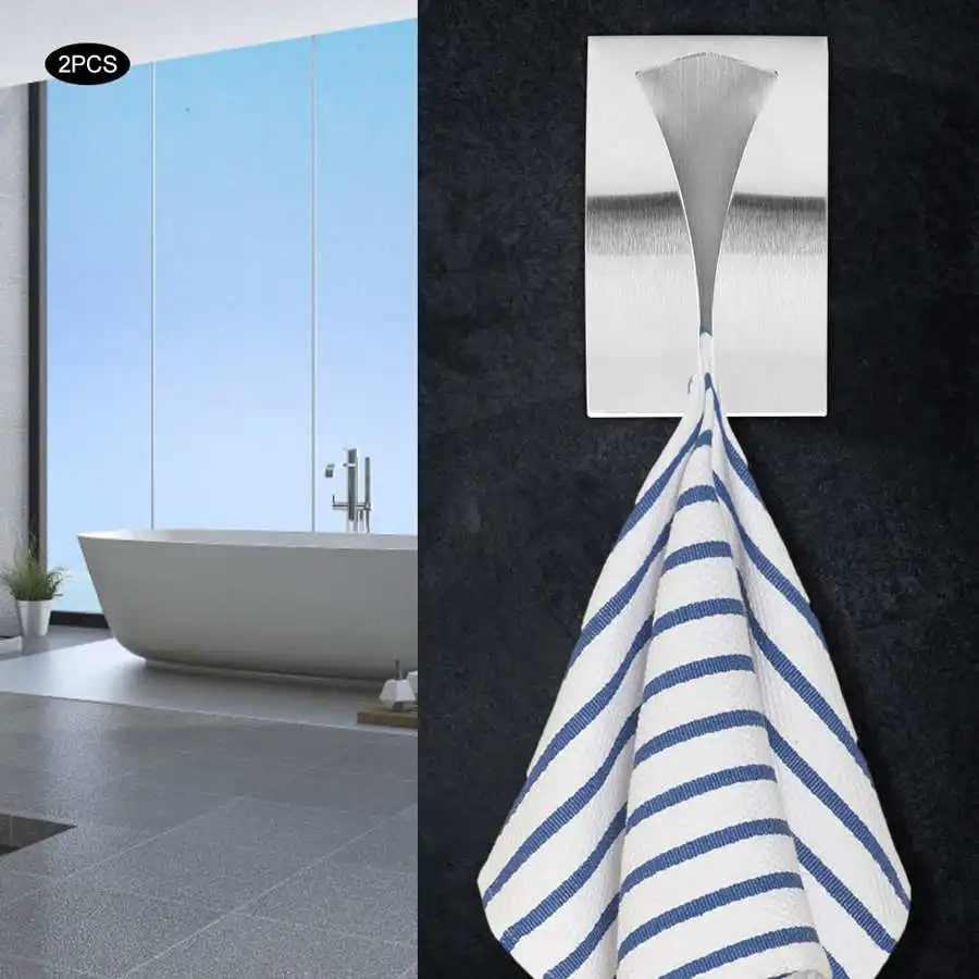 2 шт. Инновационные Настенные подвесные Крючки из нержавеющей стали матовый