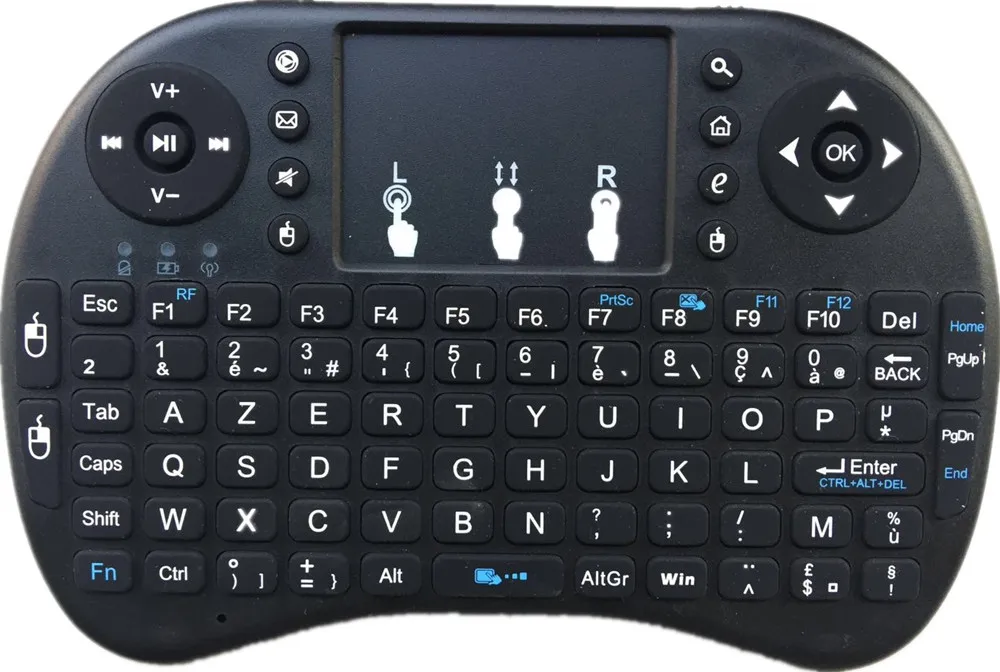 Air mouse 92 Key Мини Портативный 2,4 ГГц QWERTY Клавиатура Мышь тачпад пульт дистанционного управления игры беспроводные клавиатуры AAA батарея