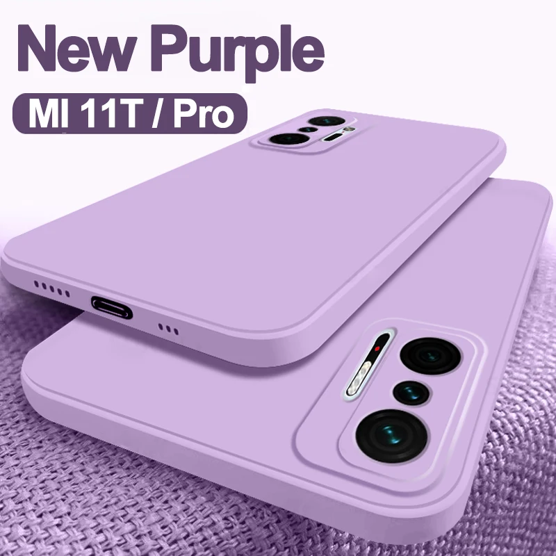 Квадратный жидкий силиконовый мягкий чехол для Xiaomi Mi11 Mi 11T 11 Lite Pro 5G NE Защитная