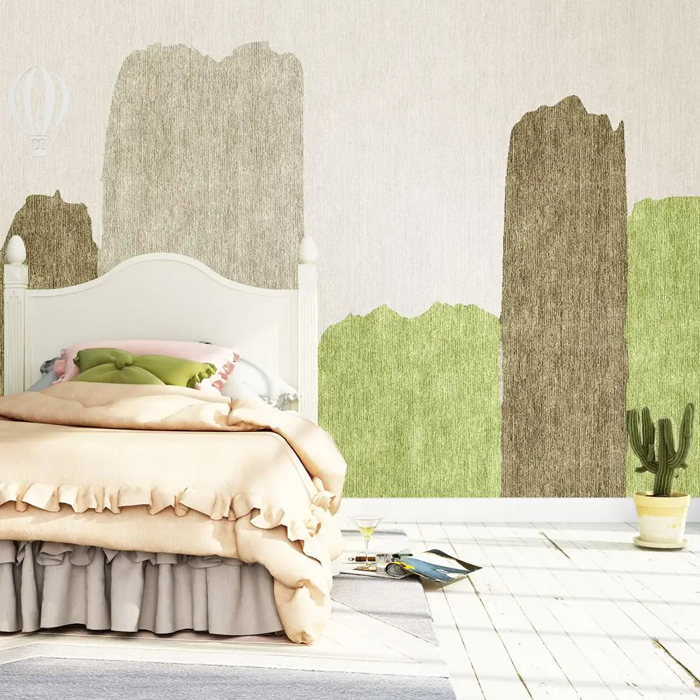 Геометрические акварельные обои для детей Красочный геометрический дизайн