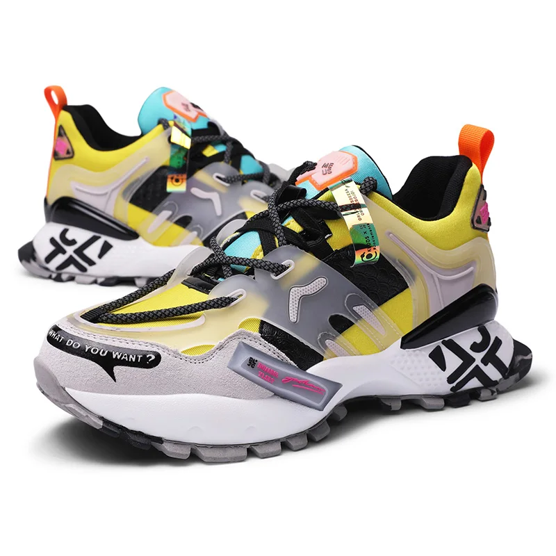 

SHEN CE Men's Chunky Sneakers 2020 New Arrival Fashion Colorful Harajuku Breathable Men Shoes Male Footwear Trainers