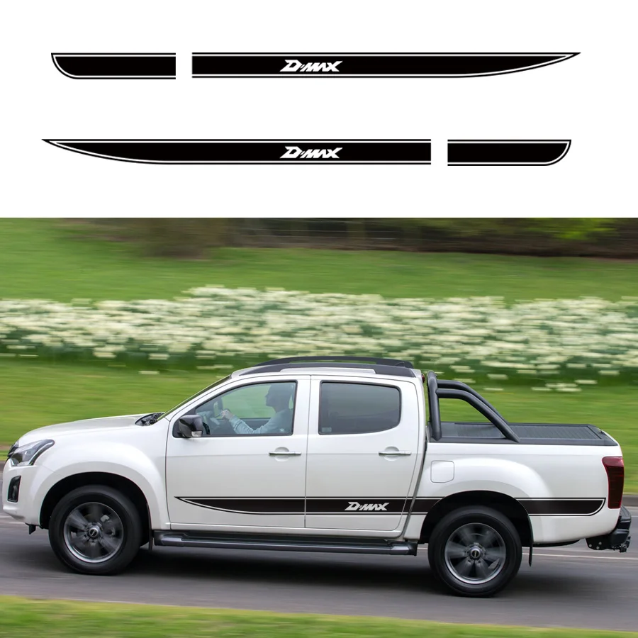 D max полоса Боковая дверь Графический виниловый гоночный автомобиль стикер для