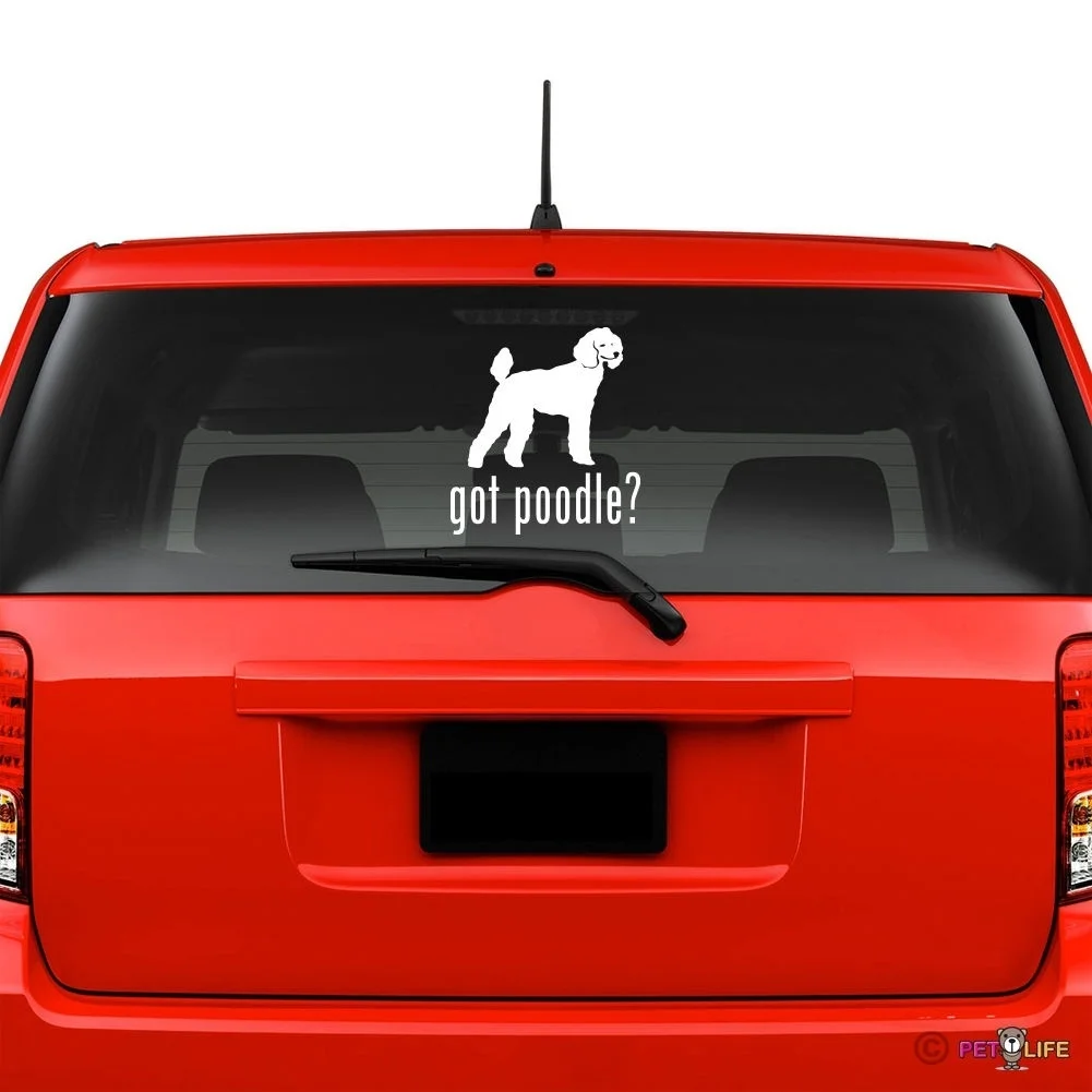 

For Got Poodle Windshield Sticker Vinyl Auto Window v2 standard car decals