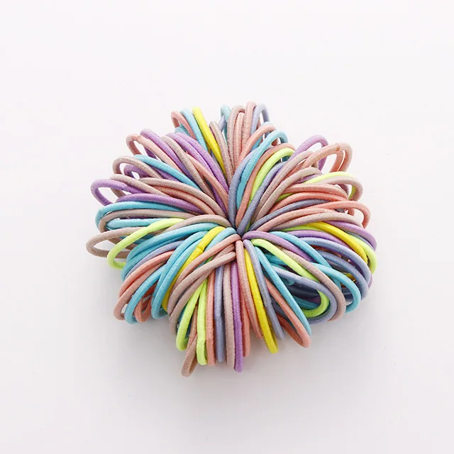 100 шт. резинки для девочек эластичная резинка волос держатель хвоста Детские