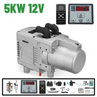 Универсальный водонагреватель, 5 кВт, 12 В, комплект воздушного отопителя, двухрежимный дизельный, дизельный, бензиновый, с дистанционным управлением, ЖК-монитор для грузовиков