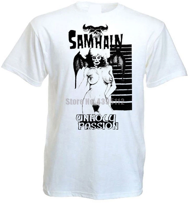 Samhain Unholy Passion футболка с белым постером в стиле панк-группы всех размеров S-5Xl |