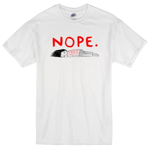 

Модные мужские футболки Nope Girl Design, модные мужские футболки