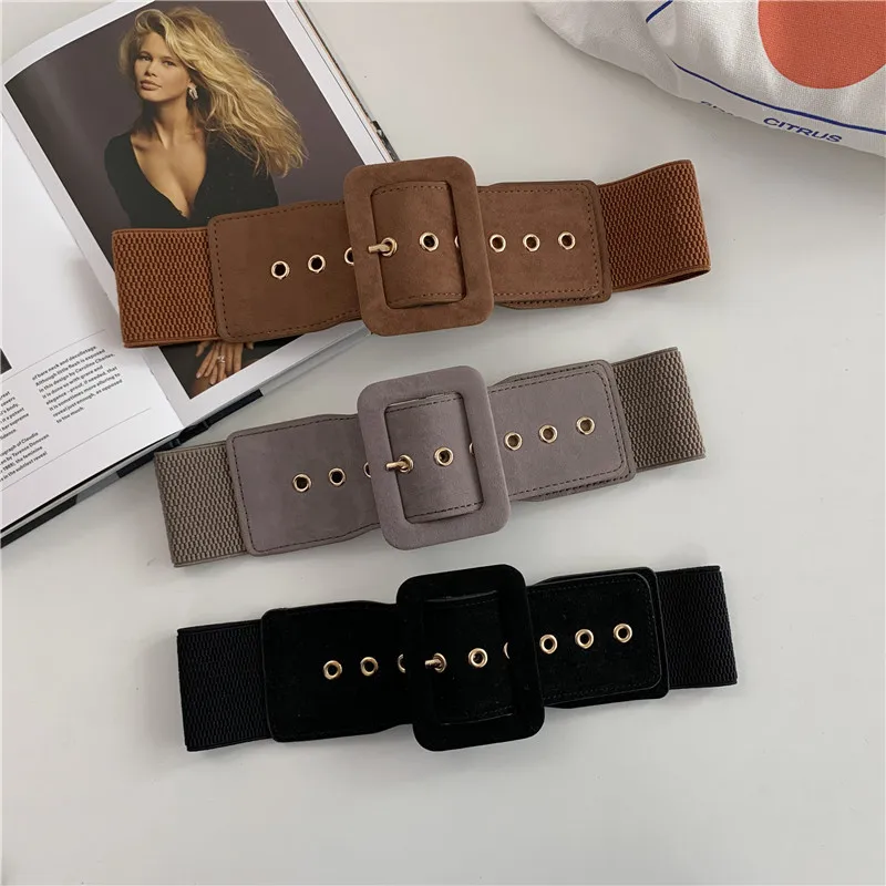

Ladies' Cummerbund Elastic Wide Belt Women All-match Women's Belt With Down Jacket Coat Belt
