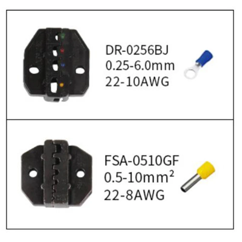 

Crimping Tool Kit Interchangeable Mold Terminal Ratchet Pliers, Wire Cutter/Wire Stripper, Screwdriver
