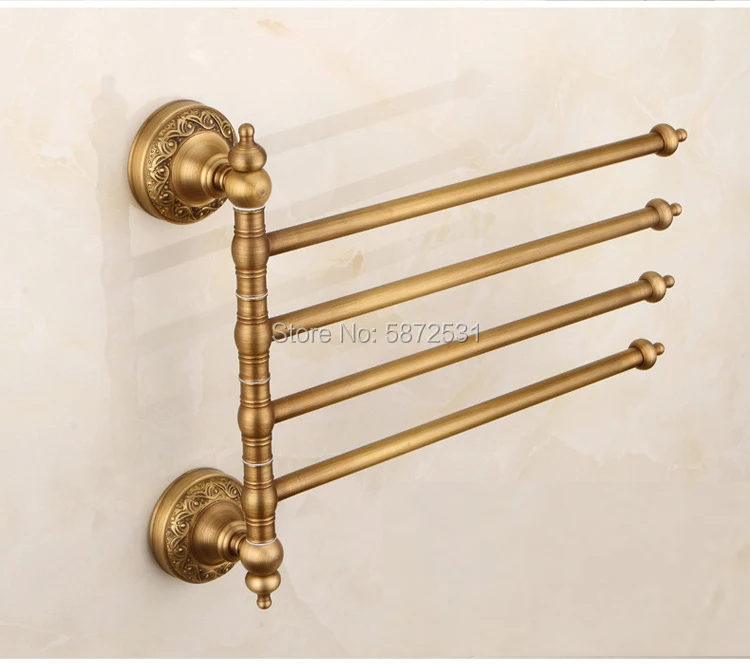 Новейший античный латунный стержень для полотенец настенный поворотный