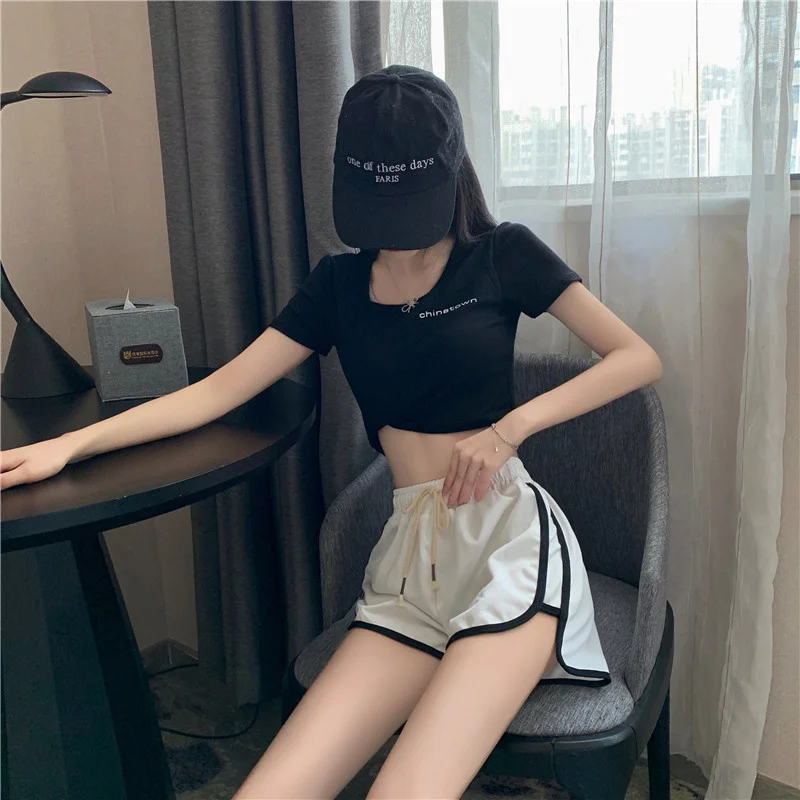 Летние новые спортивные шорты штаны для йоги похудения с карманами популярные