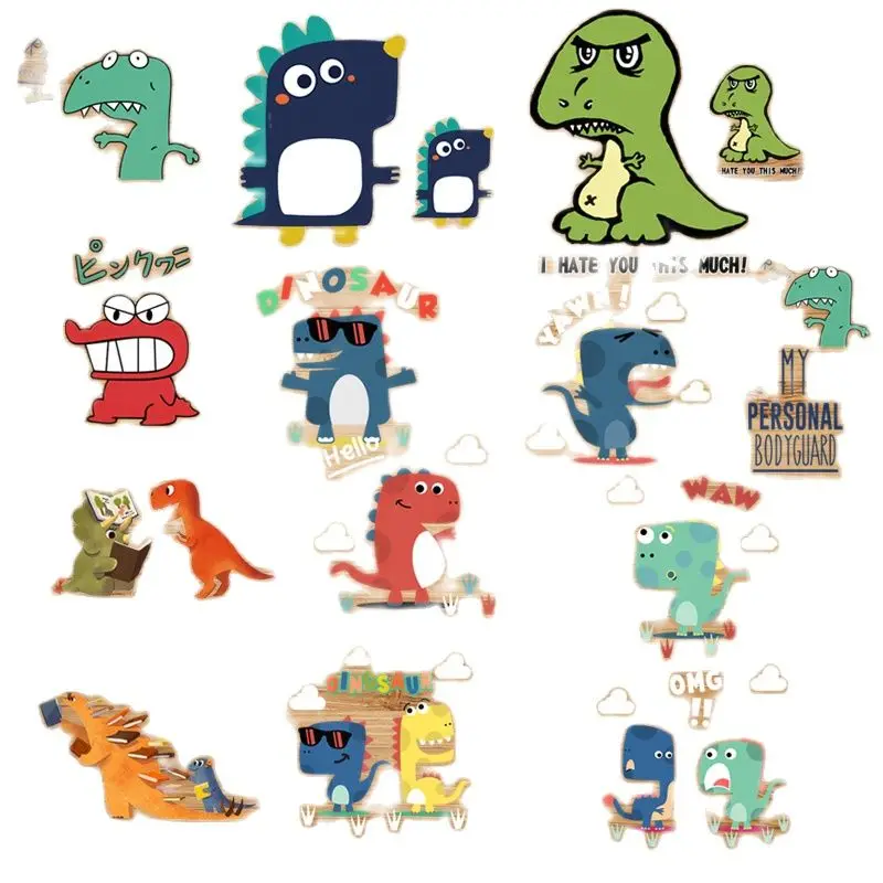 

Children's Cute Cartoon Small Animal Dinosaur Heat Transfer Pattern DIY Clothes Bronzing Applique DIY T-shirt Clothing Patches
