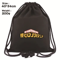 my hero academia anime backpack sports drawstring backpack canvas drawstring pocket student storage bag cartoon school bag
