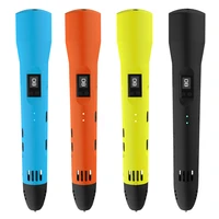 qcreate qw 012c 3d printing pen pcl pla dual materials modes lcd display adjustable temperature 8 gears speed regulation