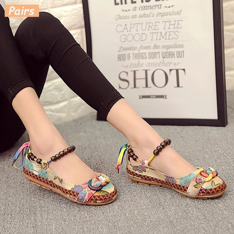 Cresfimix zapatos de mujer Женская традиционная обувь на плоской подошве в китайском стиле