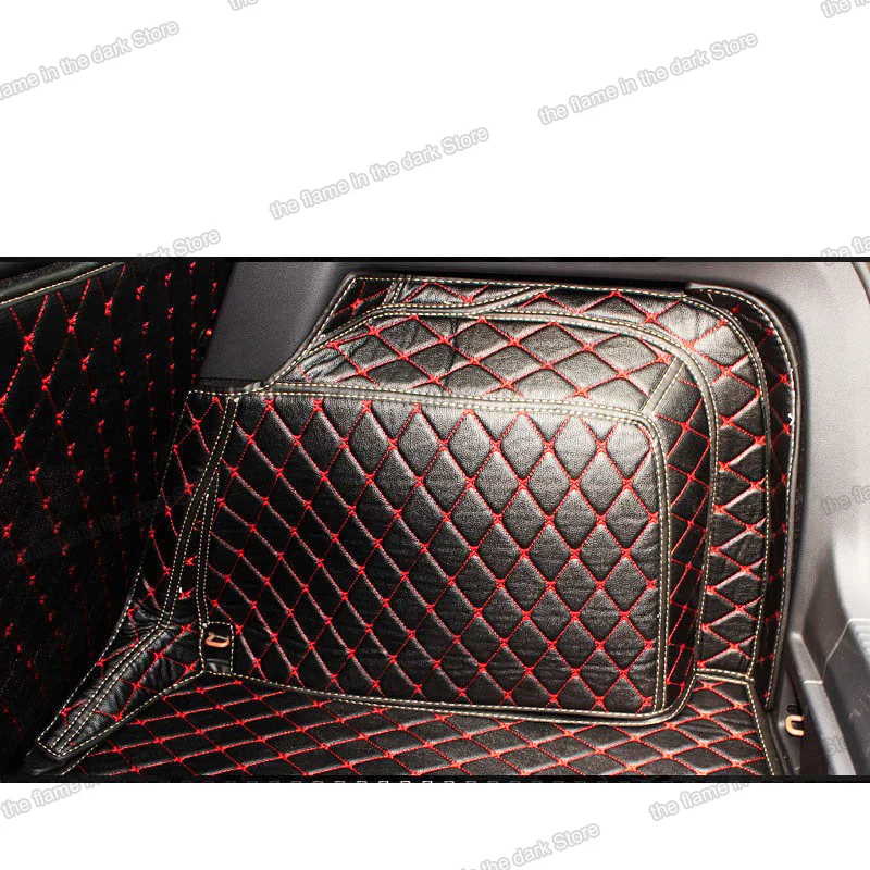 

lsrtw2017 leather car trunk mat cargo liner for skoda rapid spaceback 2015 2016 2017 2018 2019 2020 2021 rear boot accessories