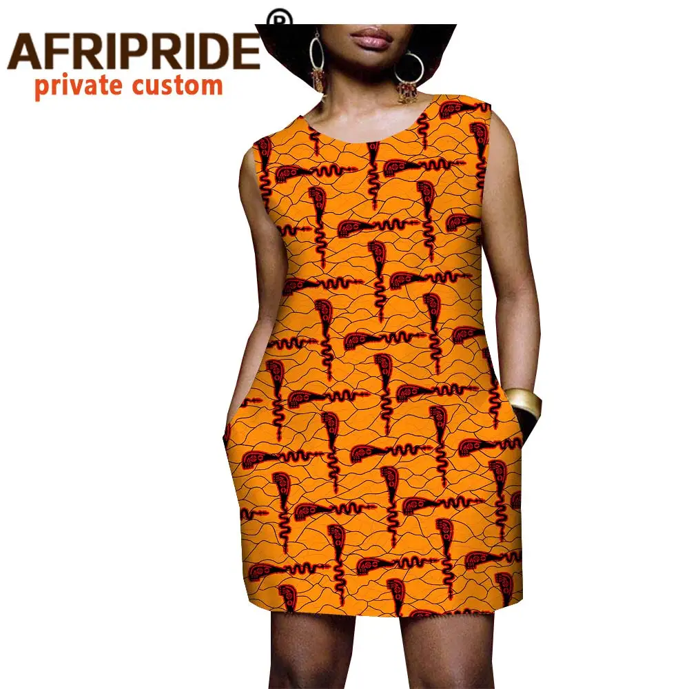 Африканские платья для женщин без рукавов с принтом Анкары базин богатые женские