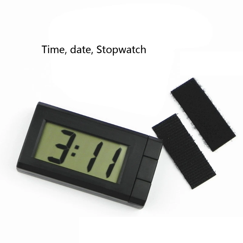 

Car Automobile Digital Clock Mini Auto Watch Automotive Month Date stopwatch