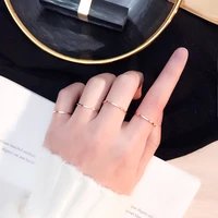round rings for women thin stainless steel wedding ring simplicity fashion jewelry wholesale bijoux 1mm