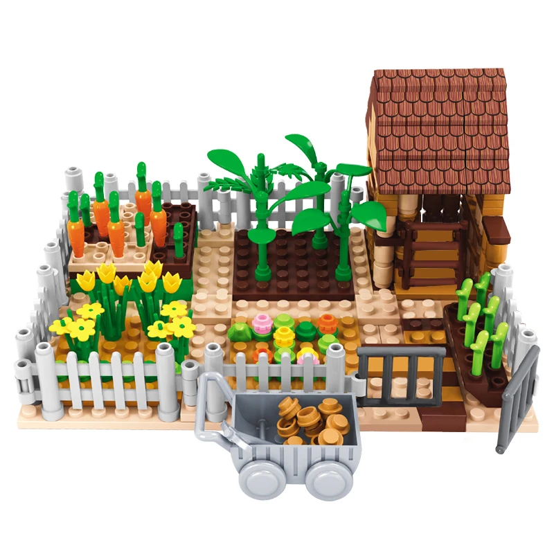 

AUSINI Farm Field Planting Building Blocks Creator Mini Figures Farmer Bricks Toys for Boys Girls Educational Kids Plaything Toy