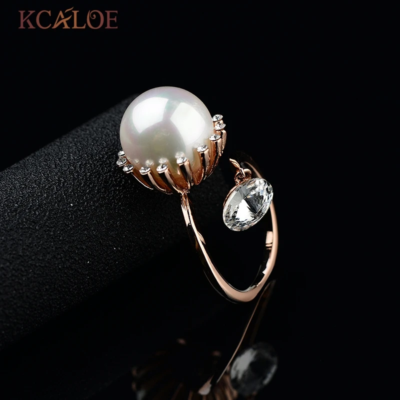 Кольцо KCALOE с натуральным жемчугом в виде раковины роскошные кольца из циркония