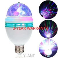 9w 6w e27 rgb led lamp bulb magic color projector auto rotating stage light ac85 265v 220v 110v for holiday party bar ktv disco