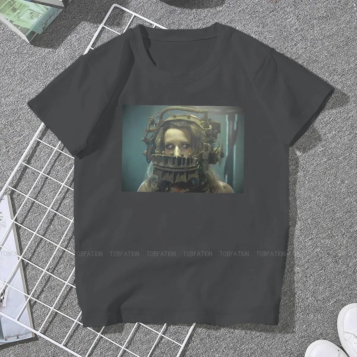 

Reverse Bear Trap Women Tshirts Saw Horror Film Aesthetic Vintage Female Clothing Loose Cotton Graphic Tops