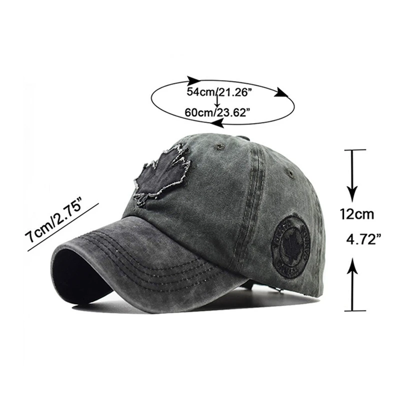 

2020 Maple Leaf Patch Baseball Cap Couple Universal Wash Splicing Dad hats Summer Outdoor Wild Casual Hat Fashion Truck Caps