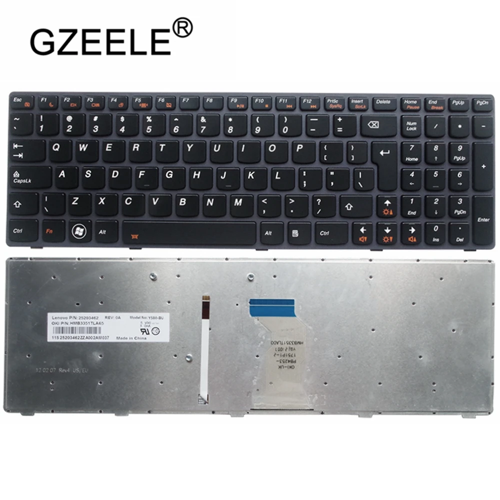 Аксессуары для ноутбука GZEELE UI клавиатура Lenovo Ideapad Y580 Y580N Y580A Y590 Y590N с