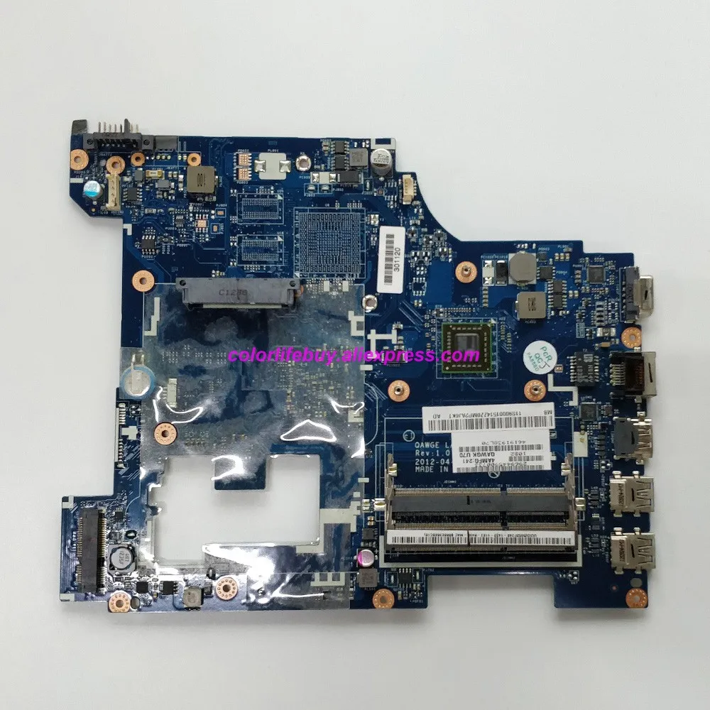 Genuine 11S90001514 90001514 QAWGE LA-8681P w E1-1200 CPU Laptop Motherboard for Lenovo G585 N585 Notebook PC